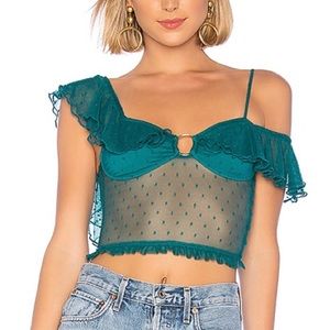 HOUSE OF HARLOW x REVOLVE Lace Crop Top